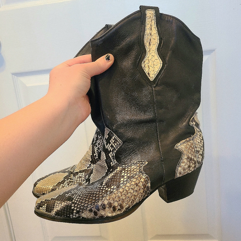 snakeskin boots